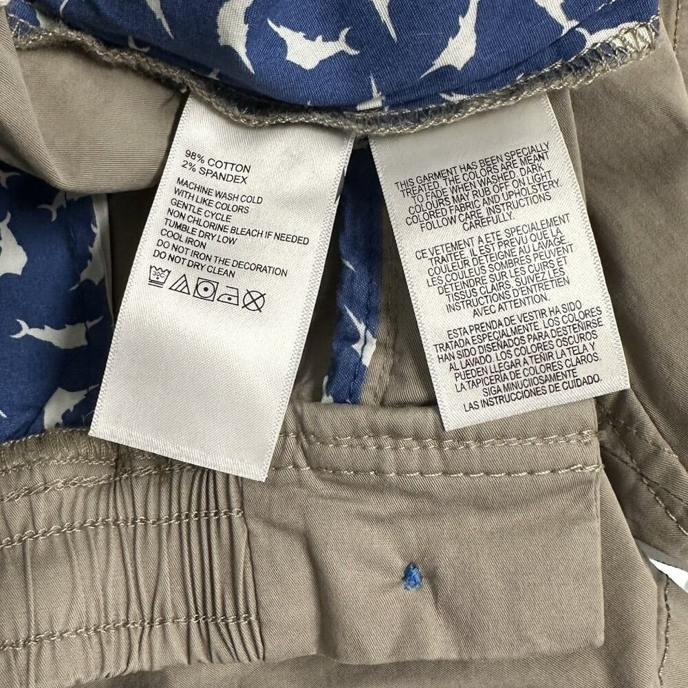 Tommy Bahama Mens Small Dk Sand Oceanside Poplin Elastic Waist 8" Inseam Shorts - Picture 7 of 8